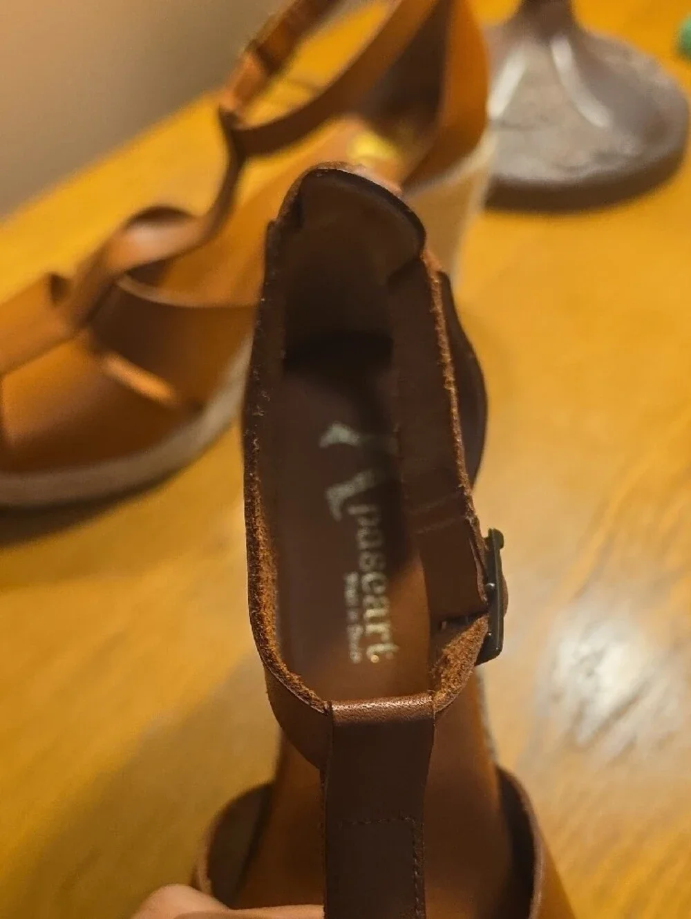 Paseart Suede Leather Esparille Wedge Shoes Made In Spain Size 40  (7.5 uS)